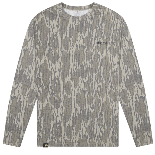 Mossy Oak Long Sleeve Bottomland Mallard Washed Out Tee