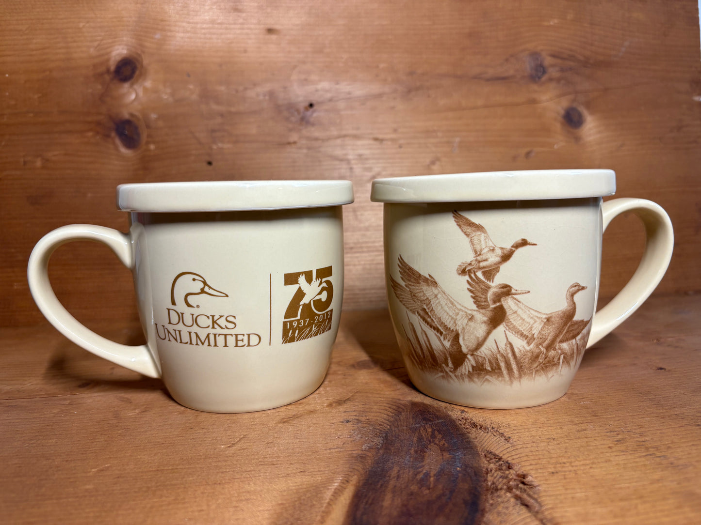 Cabelas Ducks Unlimited Coffee Cup Original Sketch By David A. Mass Beige