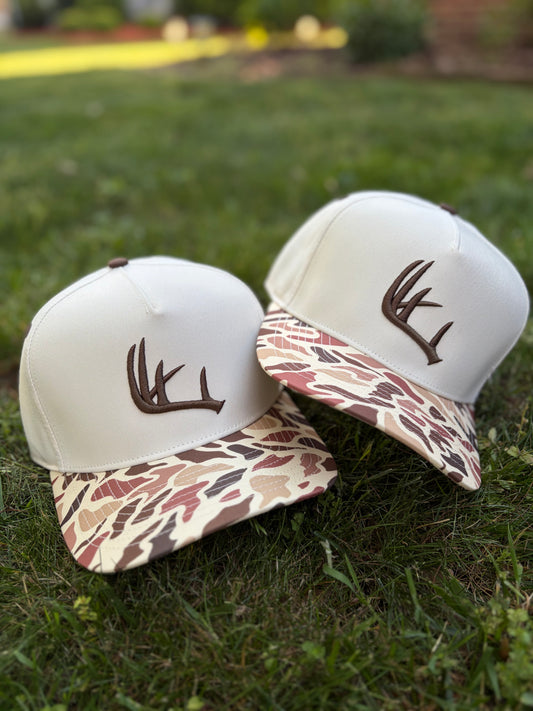 3D Puff Embroidered Antler Hat