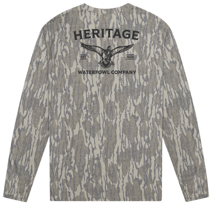 Mossy Oak Long Sleeve Bottomland Mallard Washed Out Tee