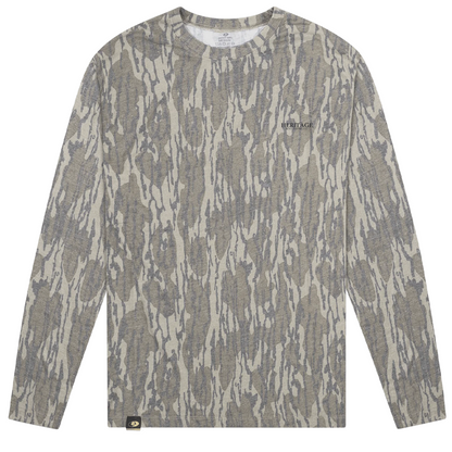 Mossy Oak Long Sleeve Bottomland Mallard Washed Out Tee