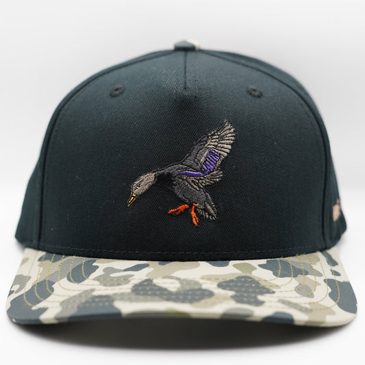 Embroidered Black Duck Hat