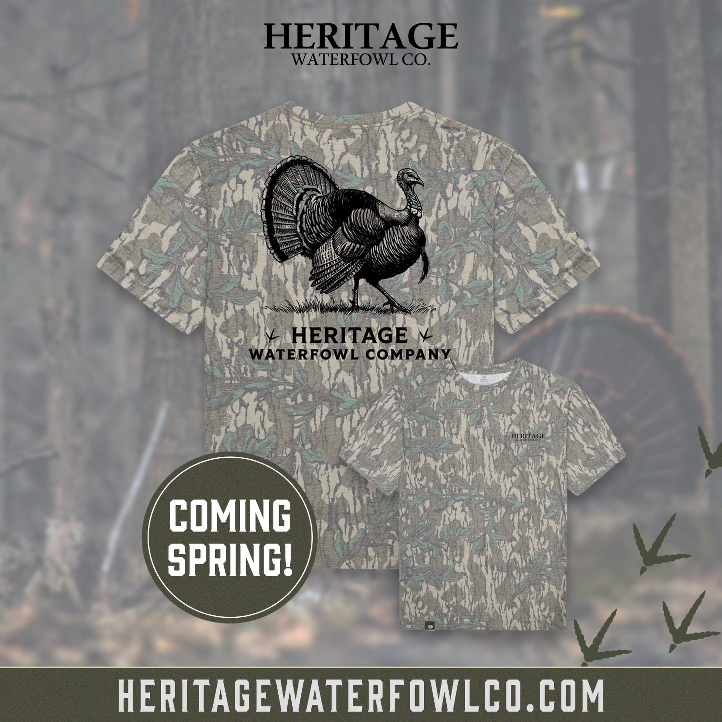 Mossy Oak Greenleaf Washed Turkey Tee