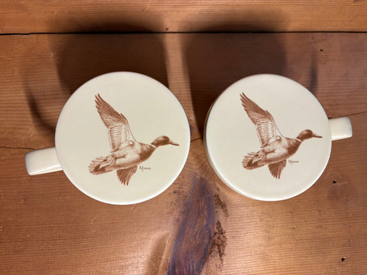 Cabelas Ducks Unlimited Coffee Cup Original Sketch By David A. Mass Beige